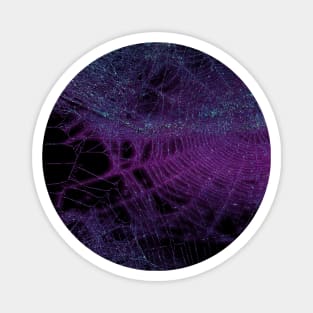 purple halloween sparkly spiderweb pattern - goth Magnet